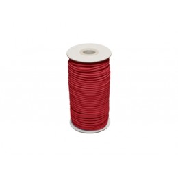 Guma, pruženka kulatá kloboučnická červená 3 mm,  50m cívka, celé balení